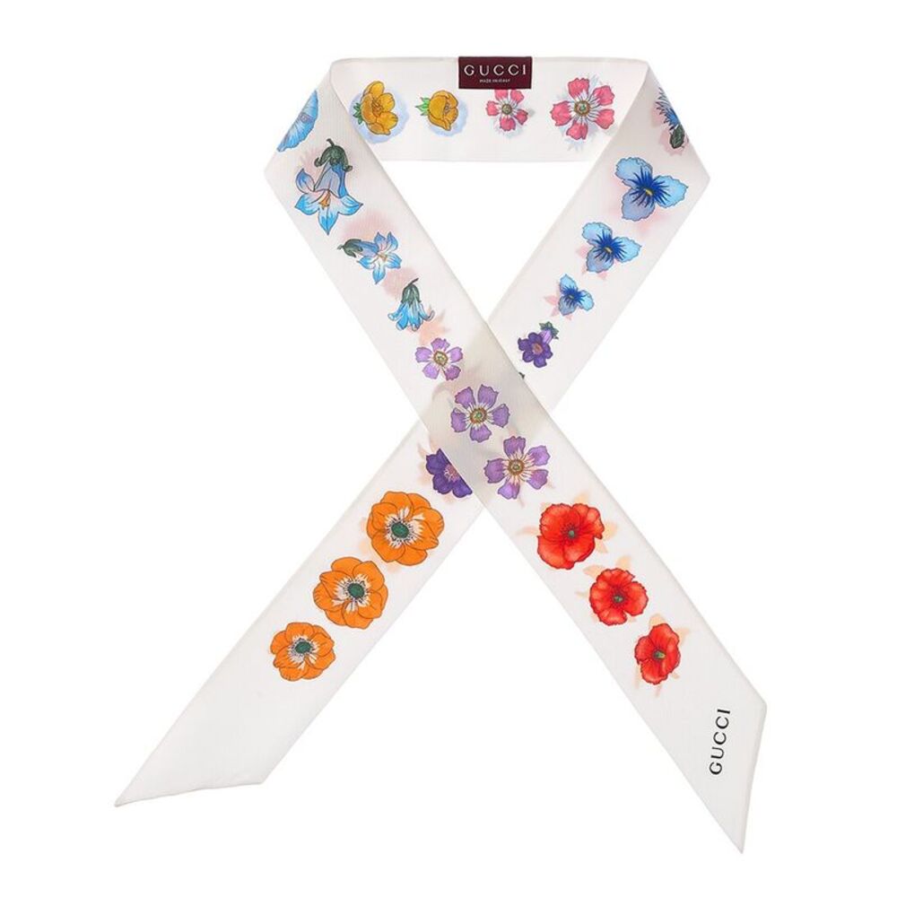 Gucci Silk Neck Bow, White